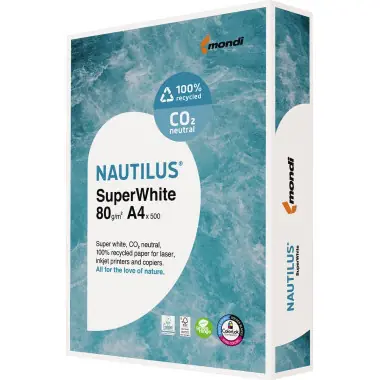 Beliebt Nautilus Kopierpapier SuperWhite DIN A4 500Bl.