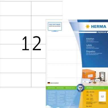 Herma Etikett 105x48mm weiß 2.400 St./Pack. Top-Angebot
