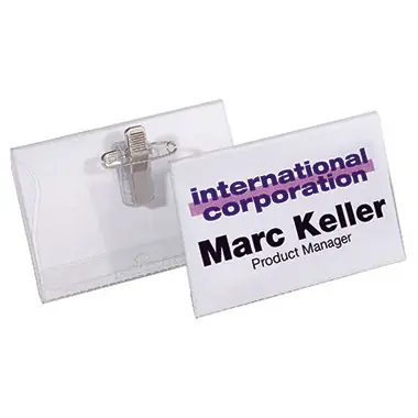 Nur Heute Durable Namensschild 40x75mm Kombiklemme tr 50 St.