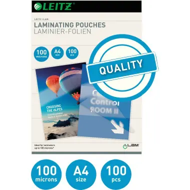 Ab Werk Leitz Laminierfolie DIN A4 100mic 100 St./Pack.