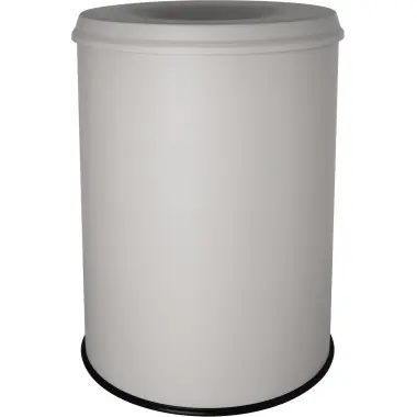 Sonderaktion helit Papierkorb 15l rund Metall lichtgrau