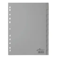 Ab Werk DURABLE Ordnerregister 10 Registerblätter grau