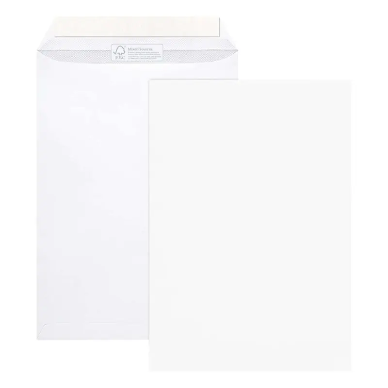 Ab Werk Versandtaschen – B4, ohne Fenster, 100 g/qm, 100 Stück, haftklebend