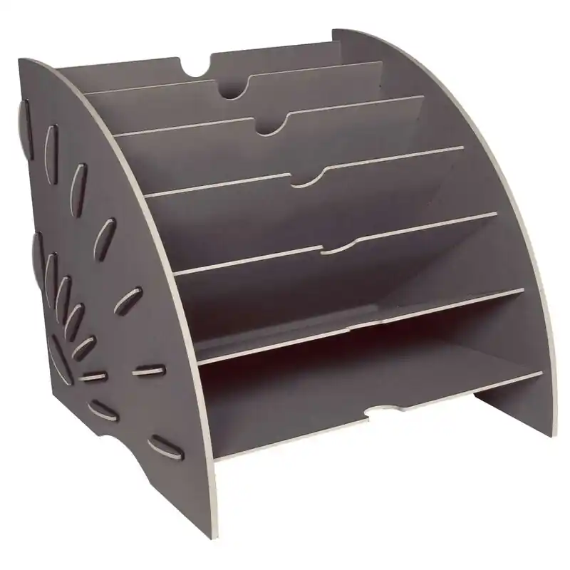 Zertifiziert Werkhaus Schreibtischorganizer Grau mit 6 Fächern