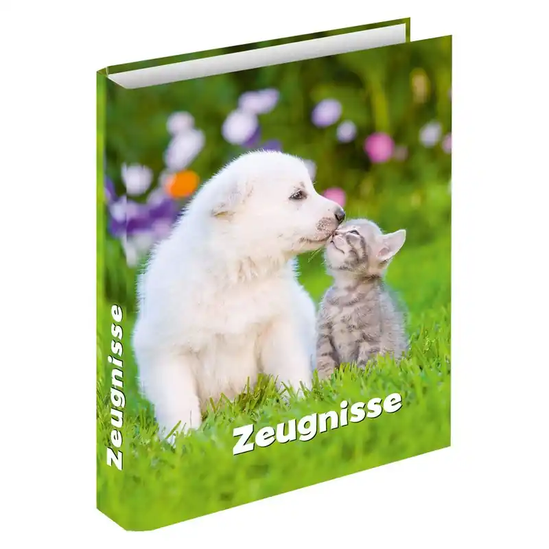 Zeugnisringbuch „Hund & Katze“ für DIN A4 Finale Aktion