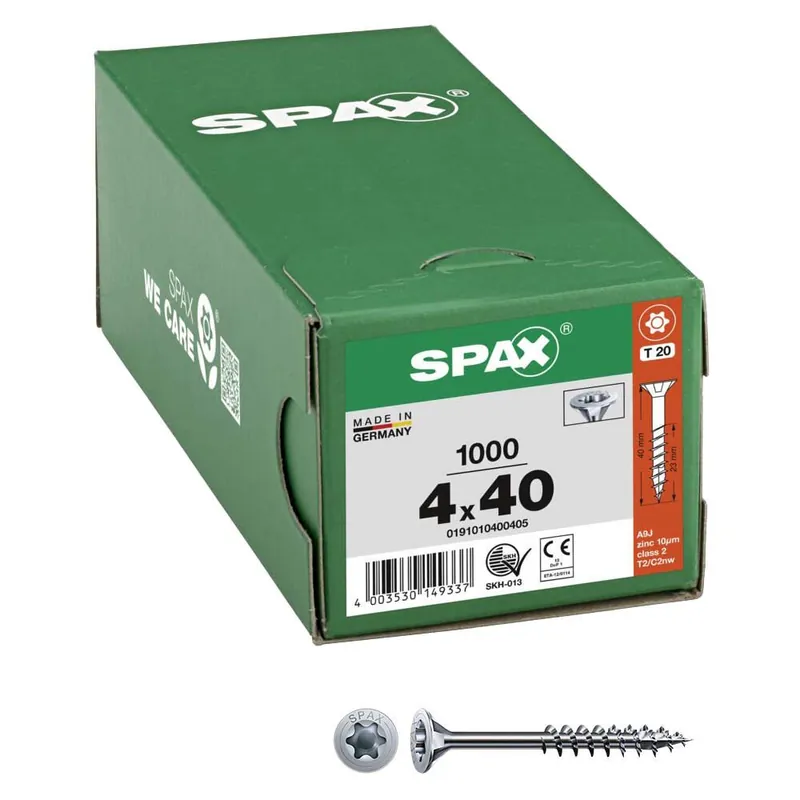 Abverkauf SPAX® Universalschrauben T20 4×40 1000 St.