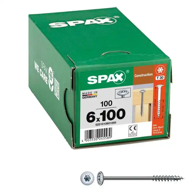 SPAX® Holzbauschrauben T30 6×100 100 St. Expressversand