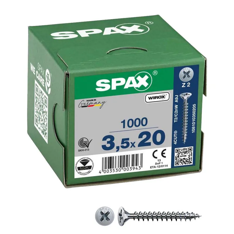 Schnäppchen SPAX® Universalschrauben Z2 3,5×20 1000 St.