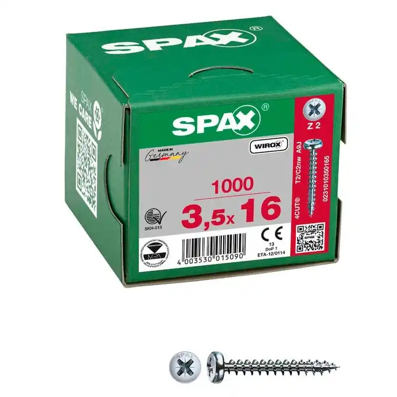 Bestpreis SPAX® Universalschrauben Z2 3,5×16 1000 St.