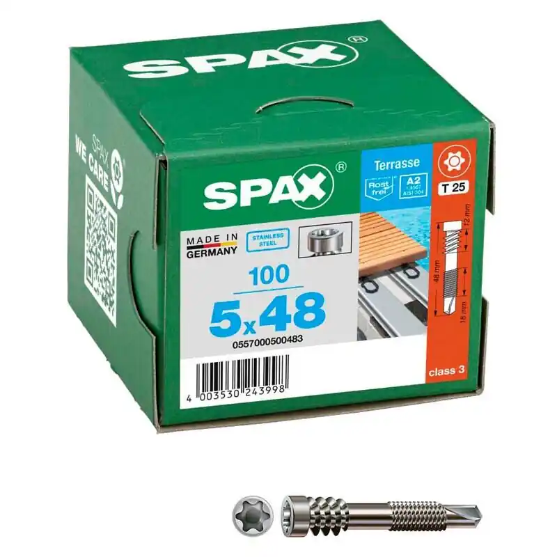 SPAX® Terrassenschrauben T25 A2 5×48 100 St. Direktkauf