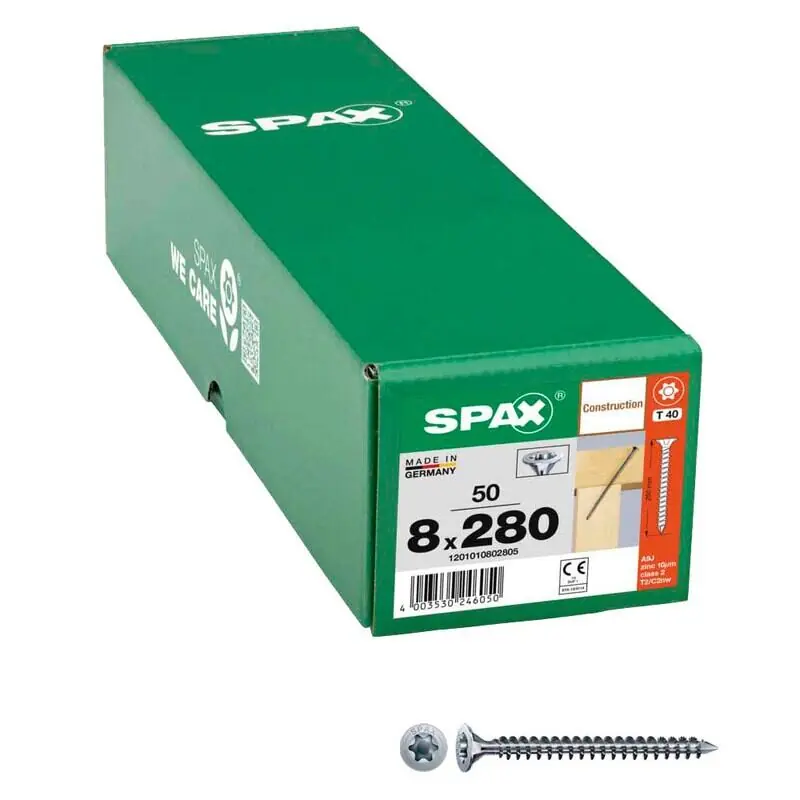 Sofort Bestellen SPAX® Holzbauschrauben T40 8×280 50 St.