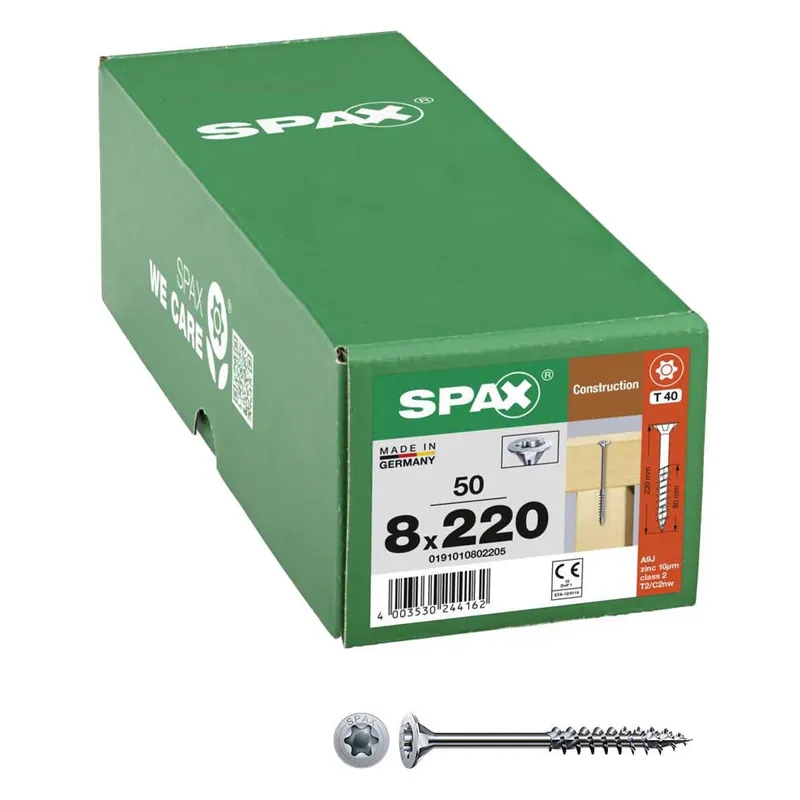 Beliebt SPAX® Holzbauschrauben T40 8×220 50 St.