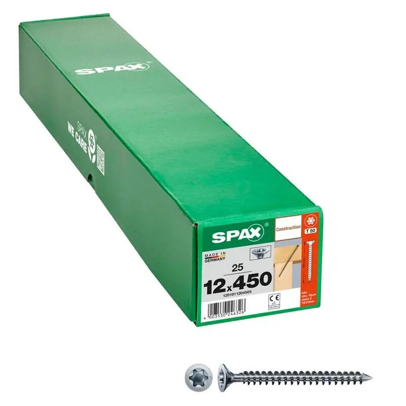 Markenware SPAX® Holzbauschrauben T50 12×450 25 St.
