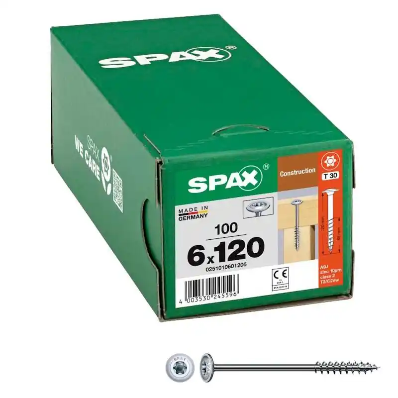 SPAX® Holzbauschrauben T30 6×120 100 St. Echt