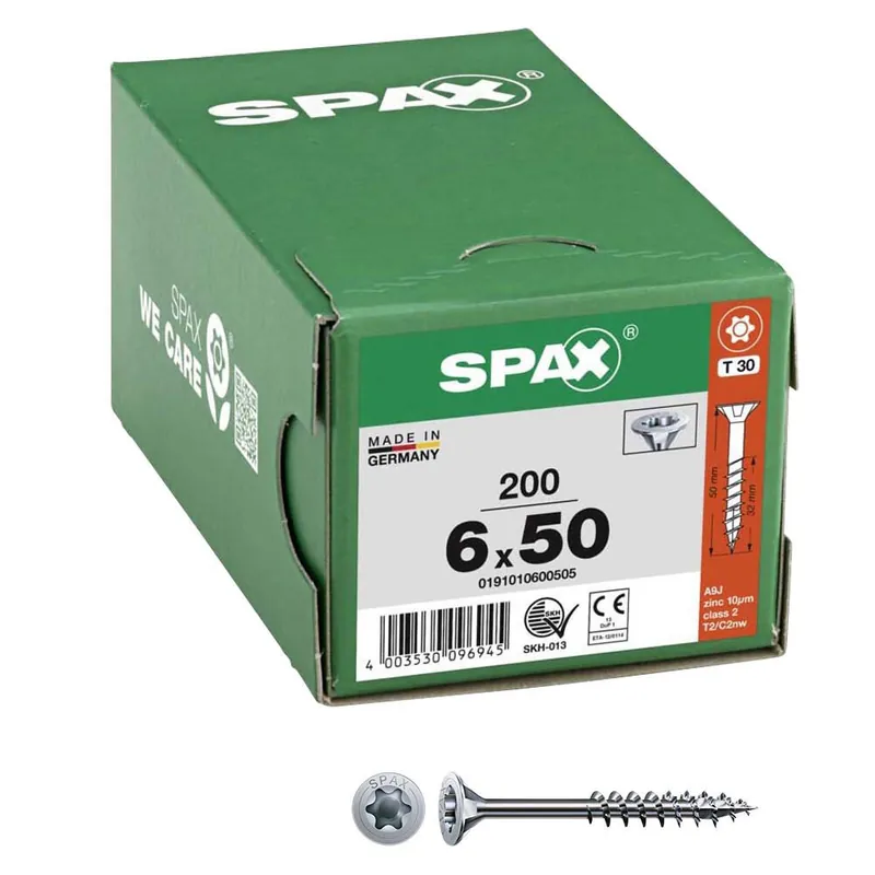 Abverkauf SPAX® Universalschrauben T30 6×50 200 St.