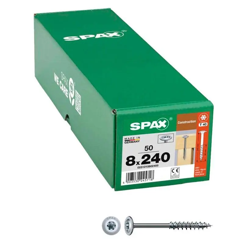 Sichere Zahlung SPAX® Holzbauschrauben T40 8×240 50 St.