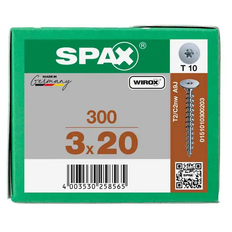 SPAX® Rückwandschrauben T10 3x20mm 300 St. Online Kaufen