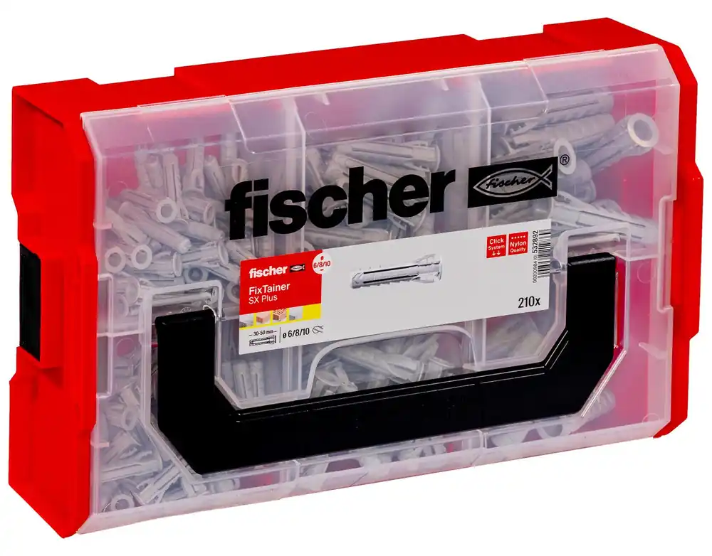 Beliebt fischer FixTainer – SX Plus Spreizdübel-Sortiment 210 Stück