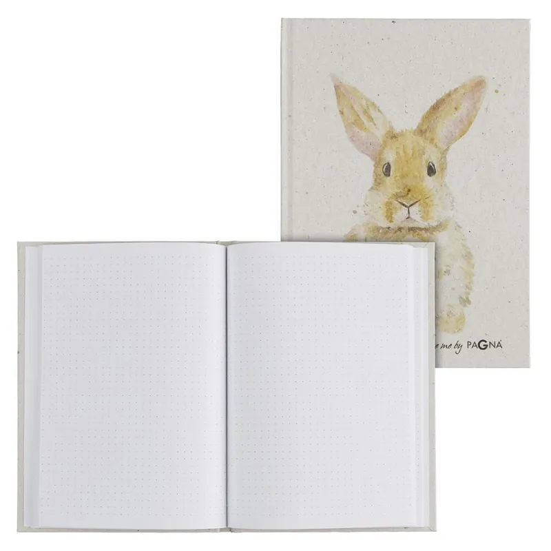 PAGNA Hase Notizbuch DIN A5 punktraster beige Nur Für Kurze Zeit