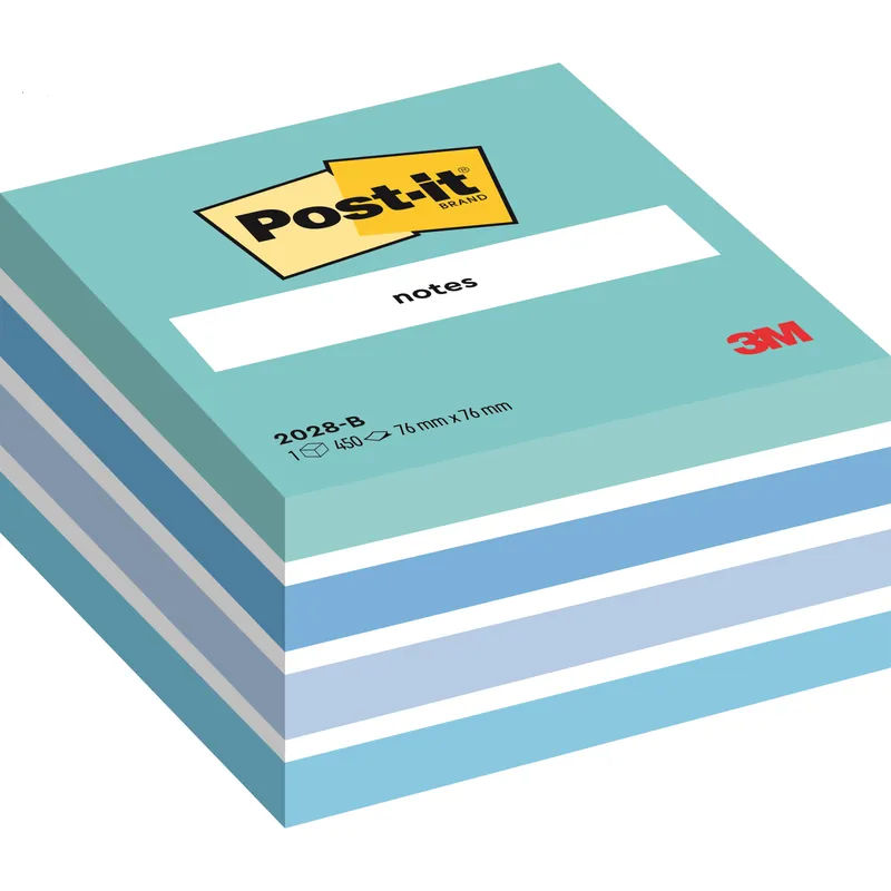 Ab Werk Post-it® Haftnotizwürfel (207935) türkis, weiß, retroblau, zenblau, paradiseblau